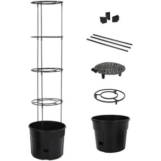 vidaXL Macetero Para Tomates Polipropileno Gris Antracita &Oslash;39x150 Cm Vidaxl