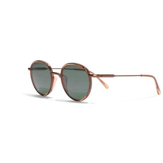 Sunski Womens Baia Round Sunglasses In Copper Forest