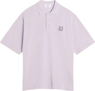 Maison Kitsuné Polo con applicazione Bold Fox Head - Viola
