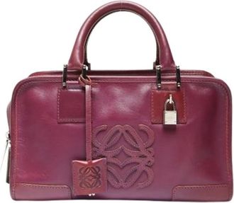 Loewe Pre-owned Handbags, female, Purple, Size: ONE SIZE Pre-owned Amazona Handbag
