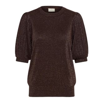 Kaffe Truien & Vesten, Dames, Bruin, XS, Ronde hals gebreid
