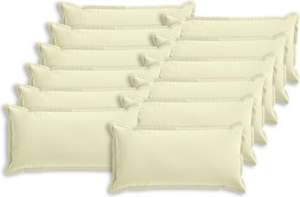 vidaXL Funda De Almohada 12 Uds. Houten Crema 40 X 80 Cm Poli&eacute;ster Vidaxl