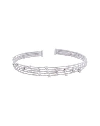 Meshmerise 18K Plated 0.15 Ct. Tw. Diamond Mesh Bangle