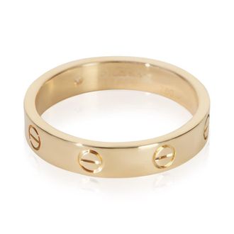 Cartier Pre-Owned Cartier Yellow Gold Diamond Small Model Love Ring
