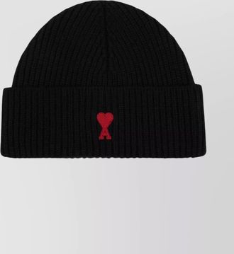 Ami wool ribbed-knit beanie