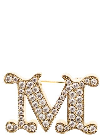 Max Mara Broche con monograma y cristales de Maxmara Mxafacella