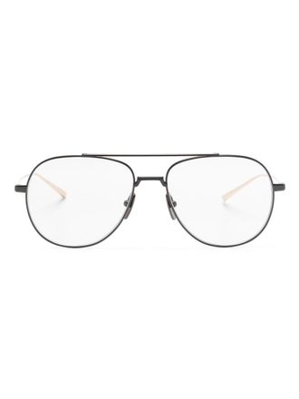 Dita Eyewear metal pilot-frame glasses - unisex - Metal - One Size - Black
