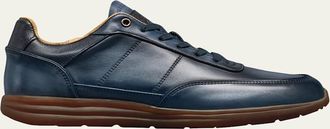 Allen Edmonds Mens Brentwood Patina Leather Low-Top Sneakers