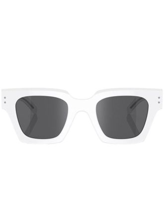 Dolce & Gabbana Eyewear logo-print square-frame sunglasses - White