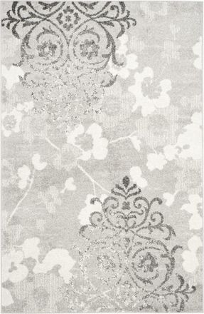 Safavieh Alfombra de polipropileno plata/blanco, 122 x 183 cm