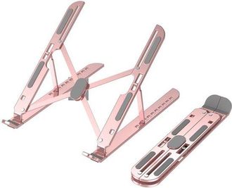 OEM Soporte Ajustable Para Port&aacute;til - Aluminio - Rosa