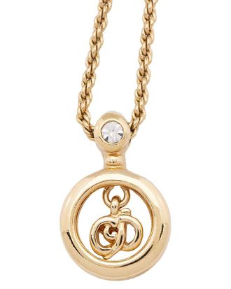 Dior Vintage Crystal Cd Necklace (Authentic Pre-Loved)
