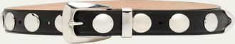 Khaite Benny Silvertone Studded Leather Belt