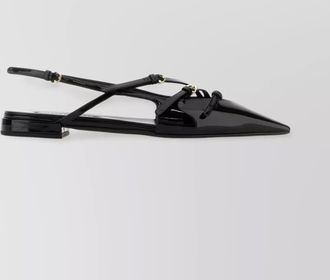 Miu Miu leather ballerina shoes