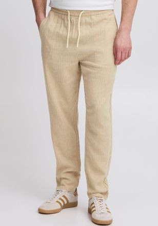 Blend Jogginghose BLEND BHMORGAN Pants, Herren, Gr. XXL, N-Gr, beige (bleached sand), Web, Obermaterial: 55% Leinen, 45% Baumwolle, unifarben, slim fit kn&ouml;c