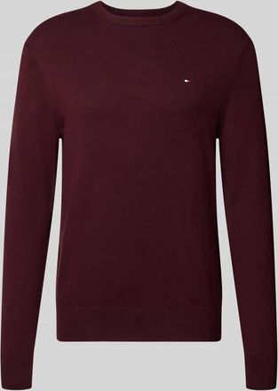 Tommy Hilfiger Regular Fit Strickpullover aus Baumwoll-Kaschmir-Mix in Bordeaux, Größe XXXL