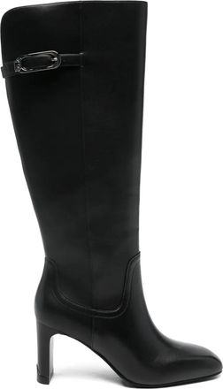 Liu Jo 88mm knee-high leather boots - women - Calf Leather/Calf Leather/Rubber/Calf Leather - 36 - Black