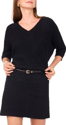 Vince Camuto Dolman Sleeve Sweater in Rich Black at Nordstrom, Size X-Large P