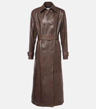 Nour Hammour Tate suede trench coat