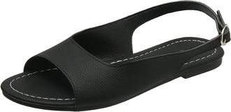 Generic Women Slingback Sandals Open Toe Summer Beach Flat Ladies Casual Party Walking Shoes for Going Out