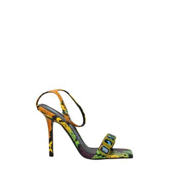 The Attico Multicolor Leather Stiletto Heel Womens Sandals