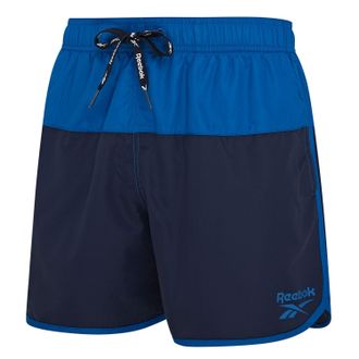 Reebok Badeshorts REEBOK Troy, Herren, Gr. XL, N-Gr, blau (navy, blau), Microfaser, Polyester, unifarben, Badehosen Badeshorts, mit Kordelzug und elastischem