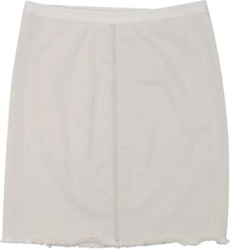 Rick Owens Sacri Mini Denim Rok - Dames - Spijkerrokken - Beige - M - Denim - Rokken
