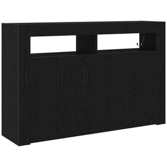 vidaXL Vidaxl - Vitrina Roble Negro 116 X 30 X 75 Cm Madera Contrachapada