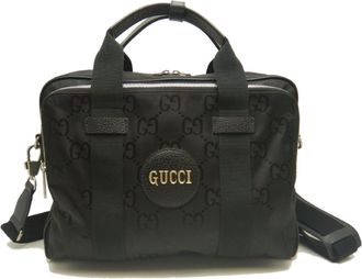 Gucci Black Nylon Canvas Briefcase (Pre-Owned)