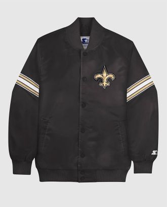 Starter Mens New Orleans Saints Varsity Jacket In Black