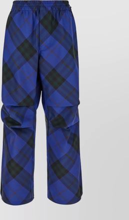 Burberry check pattern joggers with back pocket detail