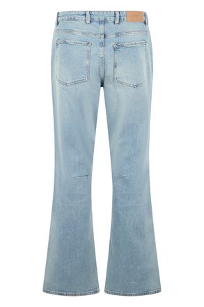 Represent Mens Flared Jeans California Blue Cotton Slim-Fit