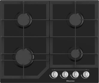 Hisense Gg643b - Placa De Gas Empotrada De 60 Cm Y 4 Quemadores, Color Negro