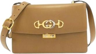 Gucci Pre-owned Cross Body Bags, female, Brown, Size: ONE SIZE Pre-owned Zumi Leather Shoulder Bag