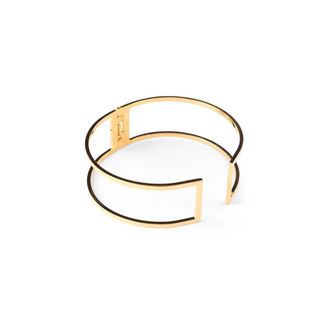 Elisabetta Franchi Necklaces, female, Yellow, Size: ONE SIZE Circular Logo Necklace