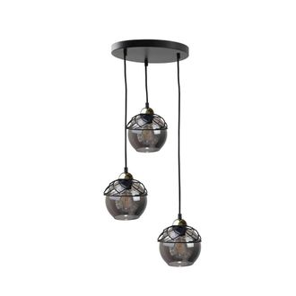 Netlighting Mera Cluster Pendant Ceiling Light Black 30cm 3x E27