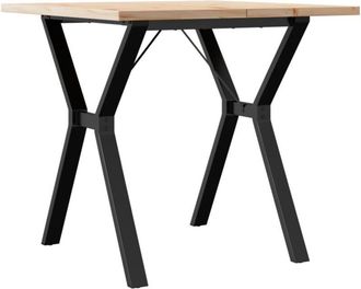 vidaXL Vidaxl - Dining Table Y-Frame 80x80x75.5 cm Solid Wood Pine and Steel