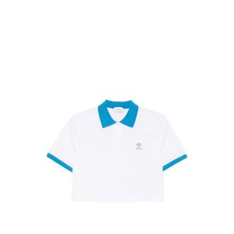 Versace Cropped Trim Polo Shirt