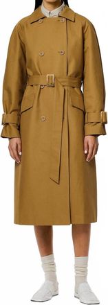 Tibi Belted Waist Trench Coat In Tan