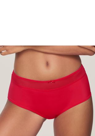 Nuance Panty NUANCE, Damen, Gr. 32/34, rot, Microtouch, Obermaterial: 85% Polyamid, 15% Elasthan, k&ouml;rpernah, Unterhosen Panty, mit transparentem Bund und Zie