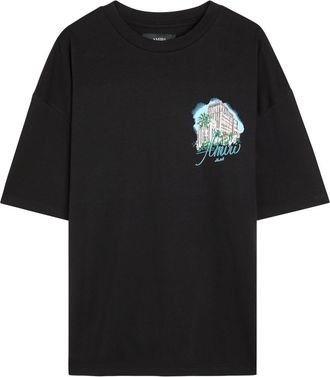 Amiri Hotel Printed Cotton T-shirt - Black - XL