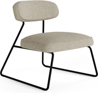 Koketto Home Butaca de estructura metálica negra tapizada color topo