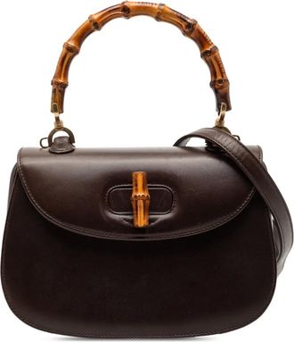 Gucci 2000-2015 Calfskin Bamboo Night satchel - Marrone