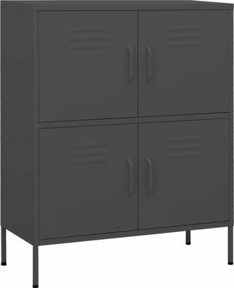 vidaXL Armario de almacenamiento acero gris antracita 80x35x101,5 cm Vidaxl