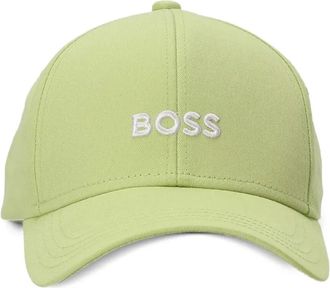 BOSS logo-embroidered cap - men - Cotton - One Size - Green