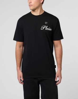 Philipp Plein Round Neck T-Shirt Embossed Signature Men in Black at Nordstrom, Size Small
