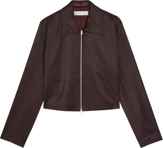 Our Legacy Statue Satin-twill Jacket - Dark Brown - 34 (UK6 / XS)