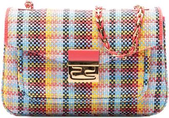Fendi Pre-owned Fendi Multicolor Woven Nappa Be Baguette Crossbody Ladies YBAY46FN76YPN8QR
