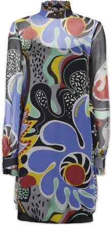 Moschino Prachtige Korte Dagjurk - Dames - Korte kleedjes - Veelkleurig - XS - Kleedjes