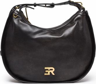 Ermanno Scervino Angelica Crescent Shoulder Bag With Zip Closure And Adjustable Strap
